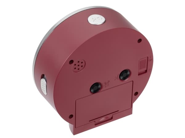 TFA-Dostmann 60.010671, Quartz vekkerklokke, Rund, Rød, Sølv, Plast, Analog, Batteri