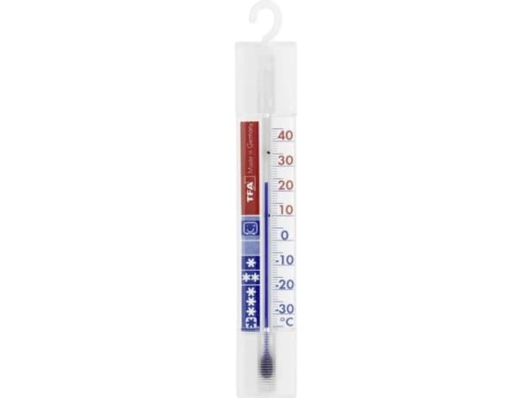 TFA-Dostmann 14.4000, Væskebasert miljøtermometer, Innendørs, Hvit, °C, 24 mm, 135 mm