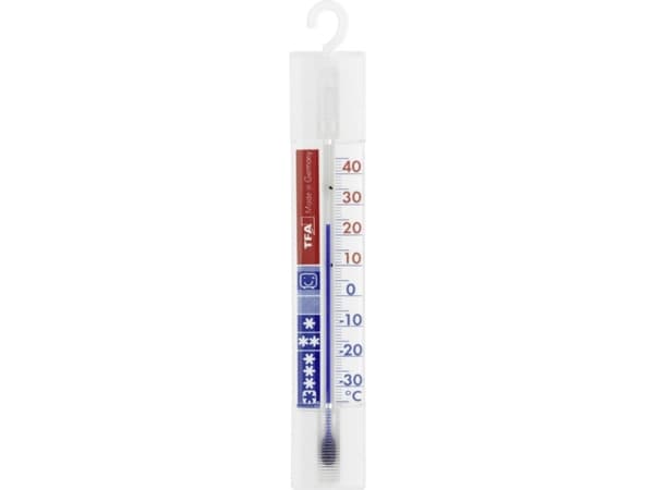 TFA-Dostmann 14.4000, Væskebasert miljøtermometer, Innendørs, Hvit, °C, 24 mm, 135 mm