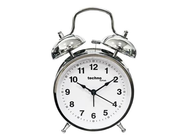 Techno Line Geneva DGW - Alarmklokke - kvarts - skrivebord - metallisk