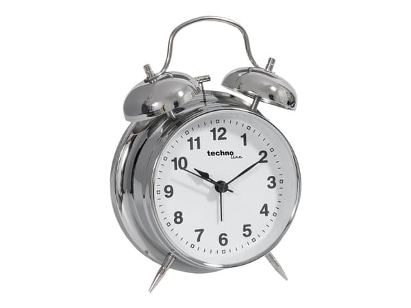 Techno Line Geneva DGW - Alarmklokke - kvarts - skrivebord - metallisk
