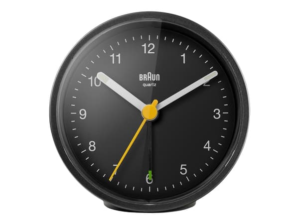 Braun Reflex BC12 - Alarmklokke - rund - kvarts - skrivebord - svart