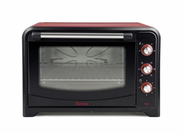 Girmi FE60, 60 l, 2000 W, 1 hyller, Sort, Rød, Rotasjon, Stål
