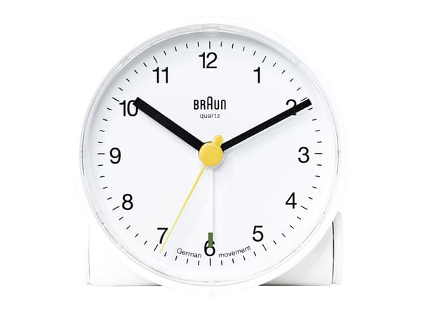 Braun BNC001 - Väckarklocka - rund - kvarts - skrivbord - vit