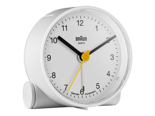 Braun BNC001 - Väckarklocka - rund - kvarts - skrivbord - vit