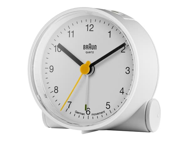 Braun BNC001 - Alarmklokke - rund - kvarts - skrivebord - hvit