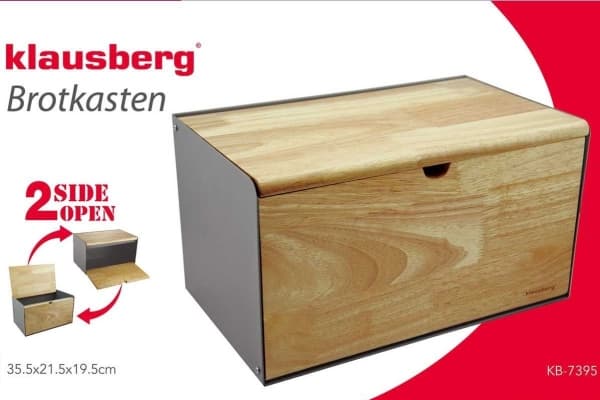 Klausberg brødboks laget av tre og stål (KB-7386)