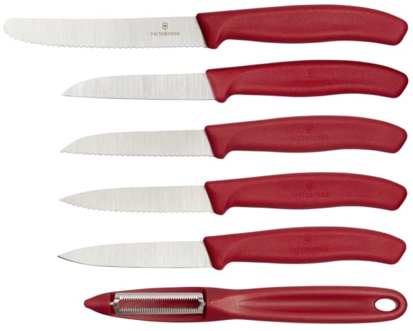 Victorinox SwissClassic 6.7111.6G, Kniv sett, Rustfritt stål, Polypropylen, Skreller, Rustfritt stål, Rød