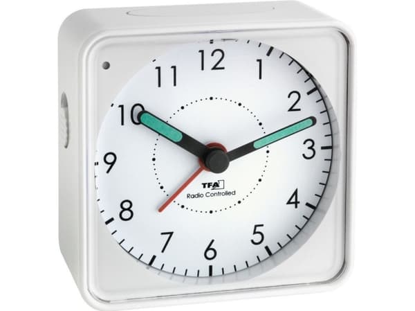 TFA-Dostmann 60.1510, Quartz vekkerklokke, Hvit, Gutt/Jente, Analog, Batteri, AAA