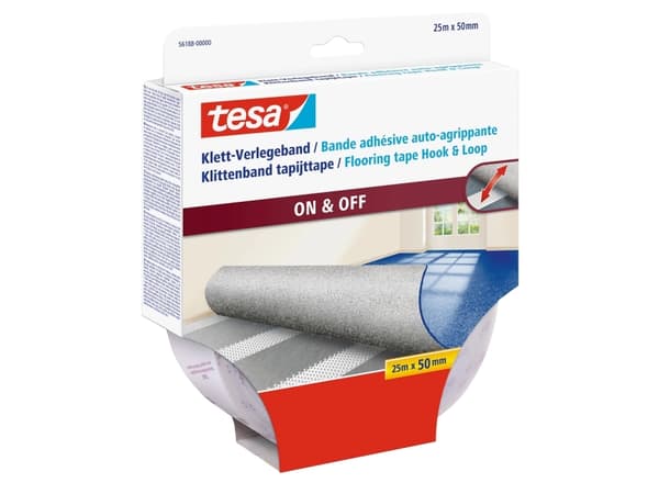 TESA 561880000011, Monteringstejp, Vit, 25 m, inomhus, Polypropylen (PP), 50 mm