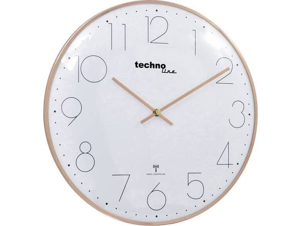 Techno Line WT 8235 chrom-optik Radio Vægur 350 mm x 25 mm Krom