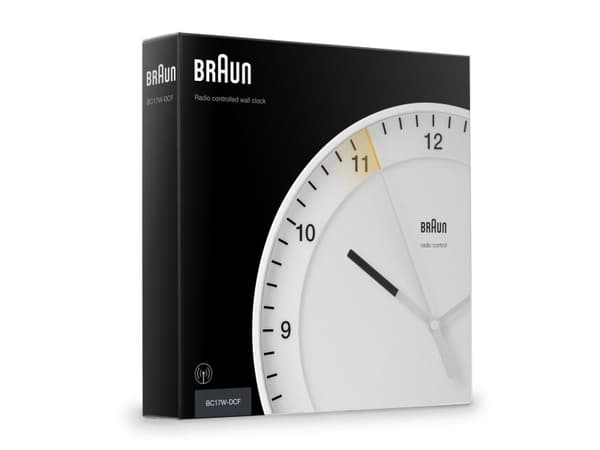 Braun BC 17, Seinä, Mechanical clock, Muu, Valkoinen, Classic, AA