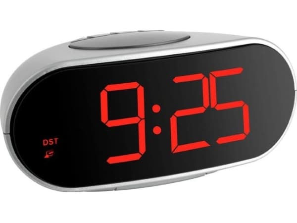 TFA® digitaalinen radio-ohjattava herätyskello 60.2505 hopea