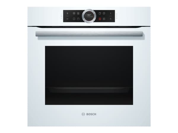 Bosch Serie | 8 HBG634BW1 - Ovn - innebygd - fordypning - bredde: 56 cm - dybde: 55 cm - høyde: 58.5 cm - med selvrens - Klasse A+ - hvit Hvit