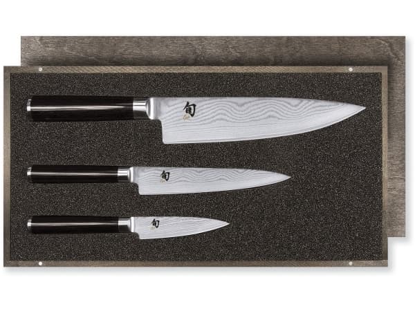 kai DMS-300, Kniv / Skjærer eske sett, Stål, Tre, Rustfritt stål, Sort, Japan
