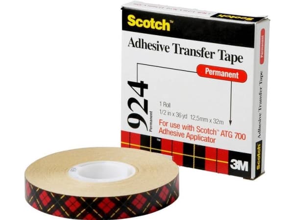 3M Scotch självhäftande transferfilm ATG 924, 12 mm x 55 m för permanent limning av papper, kartong, foton etc. (9241255)