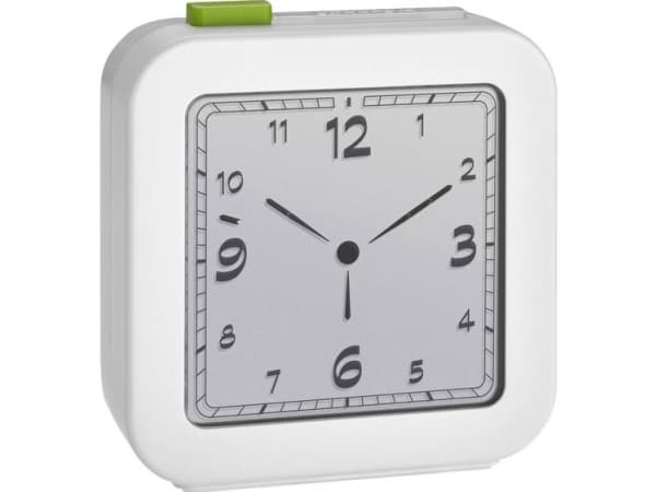 TFA-Dostmann 60.010611, Digital vekkerklokke, Rektangel, Grønn, Hvit, Plast, LCD, Batteri