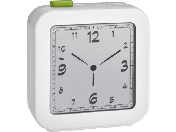 TFA-Dostmann 60.010611, Digital vekkerklokke, Rektangel, Grønn, Hvit, Plast, LCD, Batteri