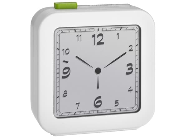 TFA-Dostmann 60.010611, Digital vekkerklokke, Rektangel, Grønn, Hvit, Plast, LCD, Batteri