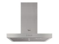 Whirlpool AKR 558/3 IX - Kåpa - skorsten, plan - bredd: 59.8 cm - djup: 45 cm - utsug och återcirkulering (med extra utsugssats) - rostfritt stål Rostfritt stål