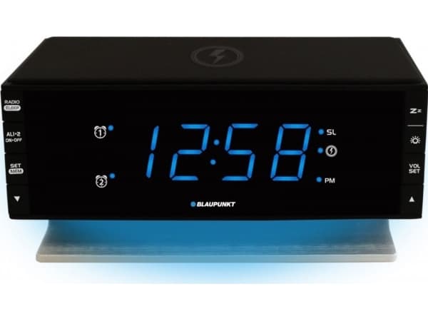 Blaupunkt CR55CHARGE, Kello, Digitaalinen, FM, PLL, LED, Musta, DC/akku