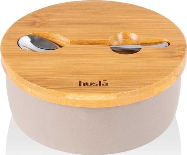 Husla Keramisk sukkerskål med skje (HYGGE)