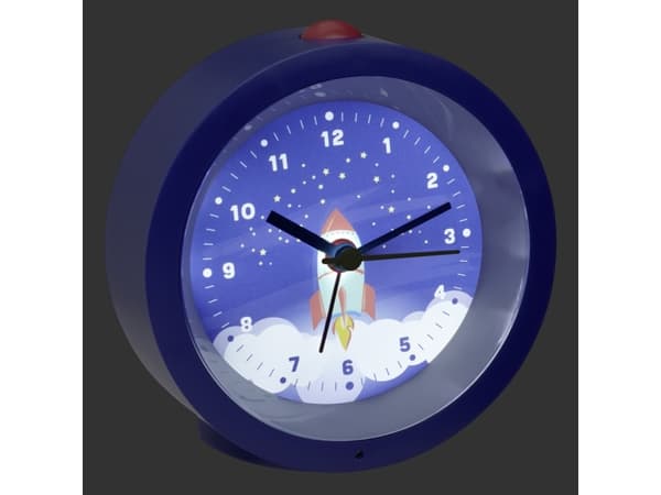 TFA-Dostmann 60.1033.06, Quartz vekkerklokke, Rund, Blå, Plast, 12 timers, Alarm