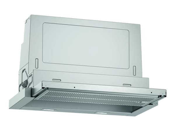 Neff N 50 D46ED52X1 - Kåpa - teleskopisk - Fördjupning - bredd: 52.4 cm - djup: 29 cm - utsug och återcirkulering (-) - silver-metallic