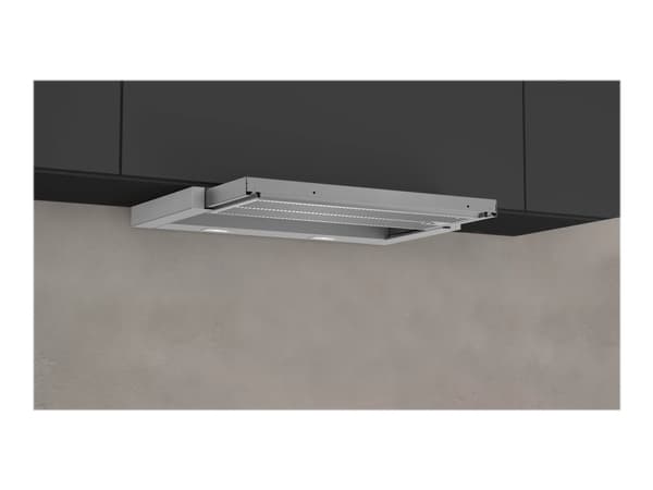 Neff N 50 D46ED52X1 - Kåpa - teleskopisk - Fördjupning - bredd: 52.4 cm - djup: 29 cm - utsug och återcirkulering (-) - silver-metallic