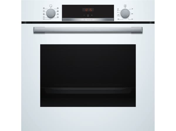 Bosch Serie | 4 HBA534BW0 - Ovn - innebygd - fordypning - bredde: 56 cm - dybde: 55 cm - høyde: 58.5 cm - med selvrens - Klasse A - hvit
