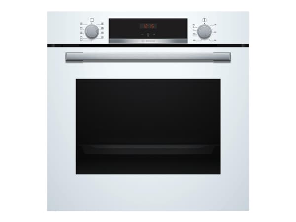 Bosch Serie | 4 HBA534BW0 - Ovn - innebygd - fordypning - bredde: 56 cm - dybde: 55 cm - høyde: 58.5 cm - med selvrens - Klasse A - hvit