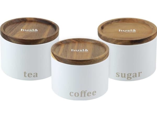 Husla SET OF KITCHEN CONTAINERS HUSLA white 73948