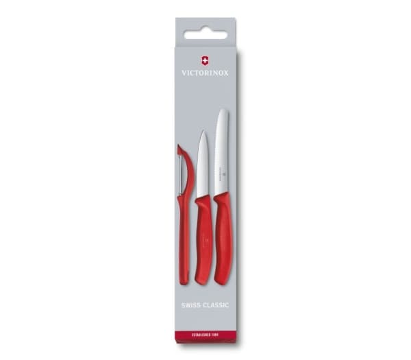 Victorinox VX6711131, Kniv sett, Plast, Rød, 8 cm, 11 cm, 3 stykker