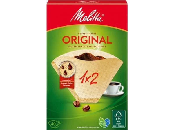 Melitta Kaffefilter 1x2 - 40 stk.