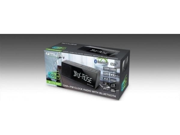Muse M-172 DBT, Digital vekkerklokke, Sort, Alle kjønn, LCD, Batteri, AAA