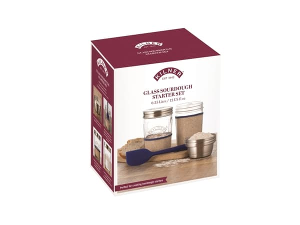 Surdej starter Kilner® - 2x0,35 l - Glas - Silikone - RF - klar