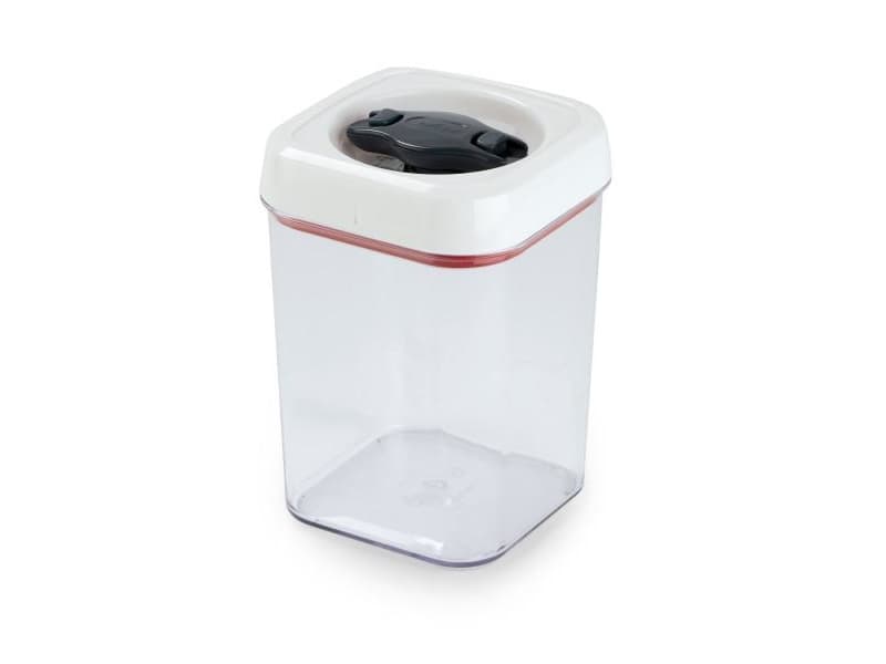 Zyliss Twist & Seal, Universalburk, 1 l, Plast, Silikon, Transparent, Vit, Avtagbart lock, Rektangulär