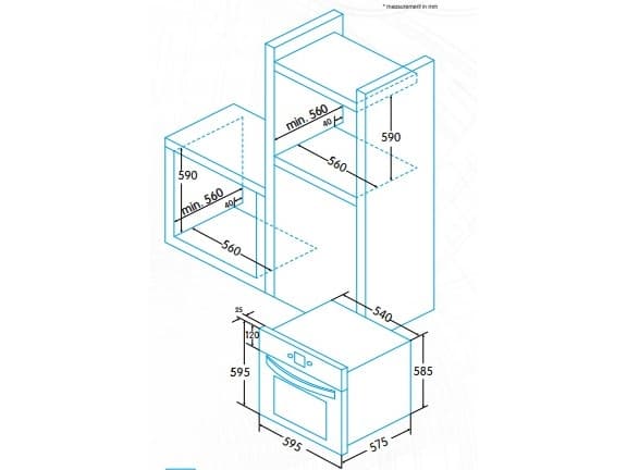 Edesa EOE-8040 P X, Medium, Elektrisk ugn, 65 l, 65 l, 1100 W, 50 - 250 ° C