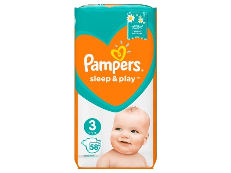 Pampers 81664437, Pojke/flicka, Blöja med tejp, 5 kg, 9 kg, Multifärg, Kardborreband