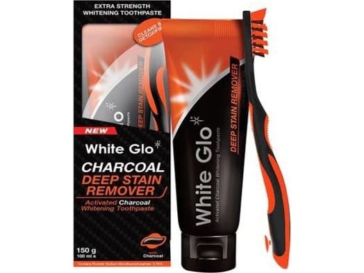 WHITE GLO_Charcoal Deep Stain Remover valkaiseva hammastahna 100ml