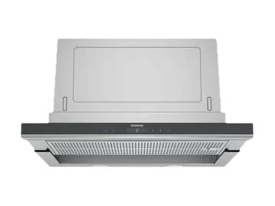 Siemens iQ700 LI67SA671 - Kåpa - teleskopisk - Fördjupning - bredd: 52.4 cm - djup: 29 cm - utsug och återcirkulering (-) - med inbyggd motor - rostf