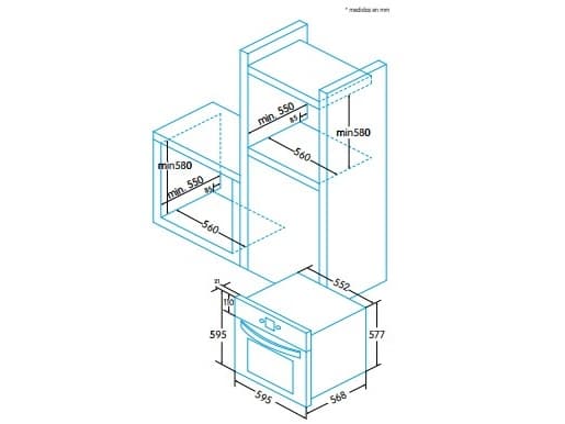 Edesa EOE-7040 BK, Keskikokoinen, Sähköuuni, 70 L, 70 L, 1100 W, 50 - 250 °C