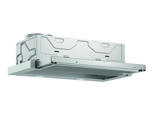 Bosch Serie | 4 DFL064A52 - Kåpa - teleskopisk - Fördjupning - bredd: 52.6 cm - djup: 29 cm - utsug och återcirkulering (-) - med inbyggd motor - sil Rostfritt stål