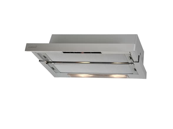 CATA TF 5250 X - Panser - teleskopisk - bredde: 50 cm - dybde: 28 cm - ekstraksjon og resirkulasjon (med ekstra resirkulasjonssett) - rustfritt stål