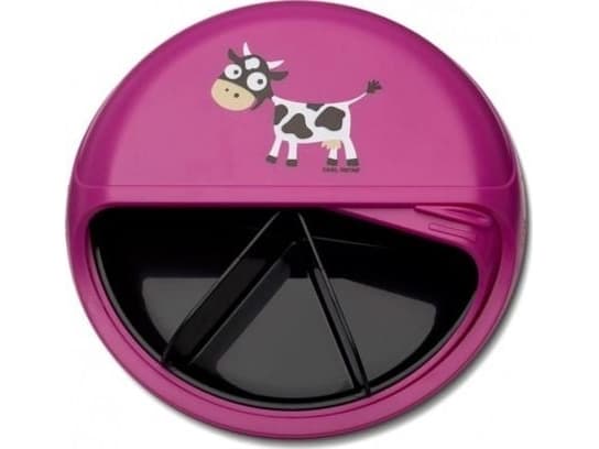 Carl Oscar Snackbox - BentoDISC - 18 cm - Purple / Cerise Cow