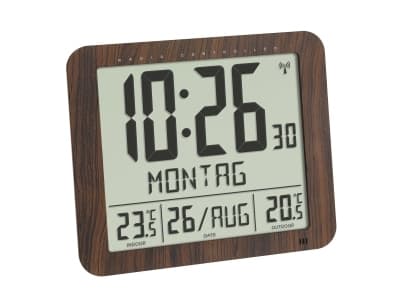 TFA-Dostmann 60.4518.08, Digital vekkerklokke, Rektangel, Tre, Plast, -10 - 50 °C, F, °C