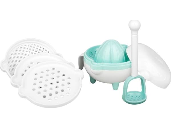 Middia Bowl, multifunksjonell juicer, rivjern, hvit Middia
