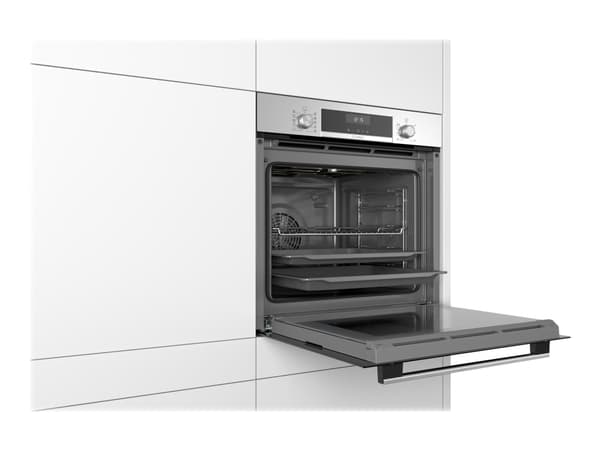 Bosch Serie | 6 HBG517CS1S - Ugn - inbyggd - fördjupning - bredd: 56 cm - djup: 55 cm - höjd: 58.5 cm - med självrengöring - Klass A - rostfritt stål Rostfritt stål