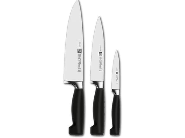 ZWILLING Four Star - Knivsett - 3 stk. - svart håndtak