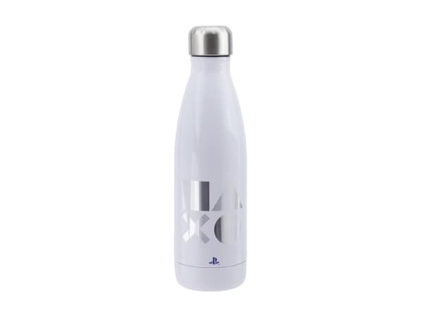 Paladone PS5, 500 ml, Daglig användning, Silver, Vit, Rostfritt stål, Skruvlock, Mönstrad